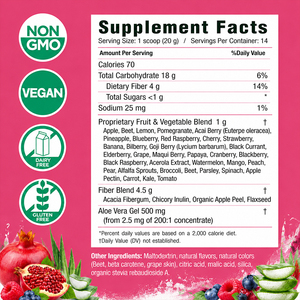 Mélange de poudres de fruits <span class=keywords><strong>et</strong></span> légumes OEM avec formule naturelle à l'aloe vera, sans additifs artificiels, complément alimentaire - Product Image 2