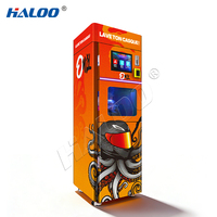 Distributeur automatique de nettoyage de casques Haloo personnalisé avec écran tactile, compatible 4G/Wi-Fi, paiement par pièces, QR code, jetons, SDK et design personnalisable