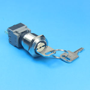 Interrupteur à clé 22mm à verrouillage 1NO1NC Interrupteur à clé <span class=keywords><strong>2</strong></span> <span class=keywords><strong>positions</strong></span> pour portes automatiques - Product Image 3