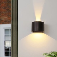 Lampu Dinding Led atas dan bawah, lampu dinding tahan air Ip65 braket tempat lilin terpasang