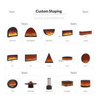 Cheminée électrique personnalisée avec effet de flamme simulée, intégrée au mur, pour salon, ambiance lumineuse