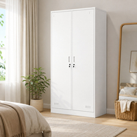 Armoire et casier métalliques à 2 portes, armoire de rangement, armoire de chambre en acier design