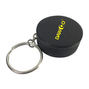 Llavero de disco de hockey de goma mini, llaveros de disco de hockey de silicona o goma con impresión de logotipo - Product Image 3