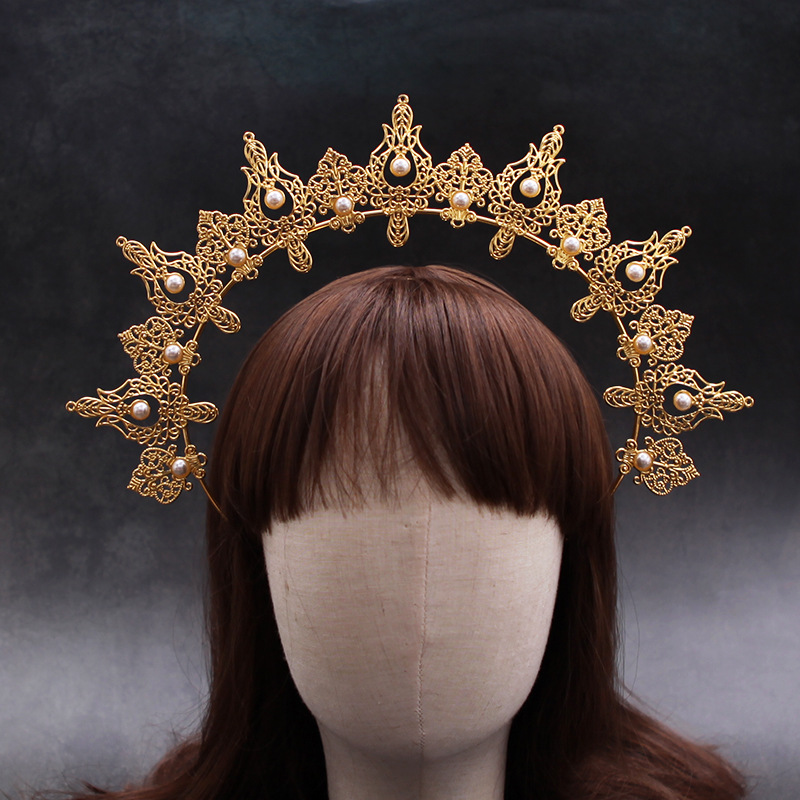 Metal Crown Headpiece - Halo Crowns For Party & Costumes