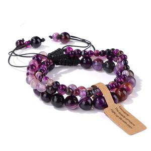 Pulsera de Piedras Naturales de Alta Calidad <span class=keywords><strong>en</strong></span> Oferta, Cuentas de Piedra de 4mm/6mm/8mm para Hombre y Mujer, Juego de <span class=keywords><strong>Tres</strong></span> Piezas, Buen Regalo para Amigos - Product Image 6