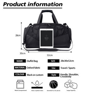 Многофункциональная водонепроницаемая спортивная сумка-даффл для фитнеса и путешествий, мужская дорожная сумка - Product Image 5