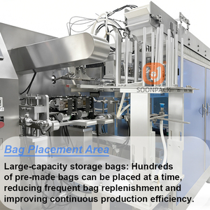 Machine <span class=keywords><strong>d</strong></span>'emballage automatique pour sachets préformés à fermeture éclair et rubans correcteurs - Product Image 3