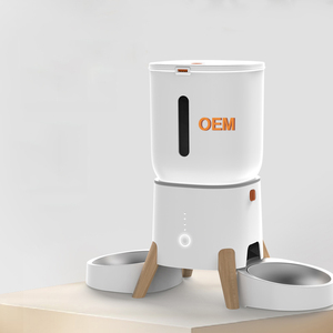 Alimentador inteligente Cat Dispenser Automático <span class=keywords><strong>Dog</strong></span> <span class=keywords><strong>Food</strong></span> Low <span class=keywords><strong>Food</strong></span> Alert Jam Alarme Notificação Via Smartphone APP Lembrete - Product Image 1