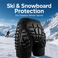 Shorts de protection rembourrés en EVA pour le ski, en stock, 92% polyester 8% élasthanne, protection des hanches pour snowboard, anti-impact et absorbant les chocs