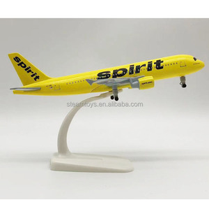 Modèle d'avion moulé sous pression 20CM Spirit Airlines A320 modèle volet avec roues modèles d'avions américains USA collecte de jouets - Product Image 5