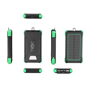 Batterie externe solaire 20000mAh avec câble Type-C, station d'alimentation portable, lumière LED étanche, panneaux solaires, batteries externes - Product Image 6