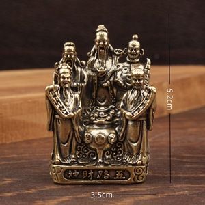 Statues en laiton des cinq dieux de la richesse, pour la décoration de la maison, du bureau, du Nouvel An chinois - Product Image 4