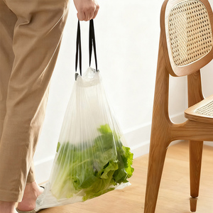 Tái chế sinh thái thân thiện bin lót tùy chỉnh compostable PE trên cuộn 13 gallon Trắng nhựa rác dây rút Thùng rác túi rác - Product Image 5