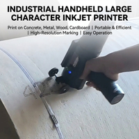 Impresora Industrial de Inyección de Tinta de Caracteres Grandes DOD de 16 Puntos, Máquina de Codificación de Inyección de Tinta de 30-60 mm para Marcado de Superficies Curvas de Tuberías de PVC