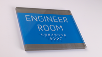 Panneaux en acrylique transparent personnalisé ADA en braille Panneaux personnalisés pour portes et chambres de bureau avec plaques en braille