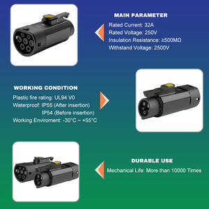 Nuevo Conector de Carga para Vehículos Eléctricos ODM de 7KW 32A 220V, Adaptador de GBT a Tipo 1 para Vehículo - Product Image 6