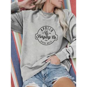 Sweat à capuche personnalisé surdimensionné pour femme, imprimé <span class=keywords><strong>APOLLO</strong></span> EST 1889 FARGANG CO Fine Divine Bolts Printemps/Été - Product Image 3