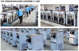 Dọc mềm phục vụ máy làm kem 3 hương vị-Sữa chua sữa sô cô la kem bột kem Maker - Product Image 5