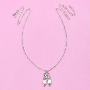 Design unique mignon noeud papillon <span class=keywords><strong>danse</strong></span> filles Ballet pantoufles chaussures pendentif collier pour femmes filles - Product Image 4
