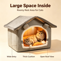 Lit pour chat, niche pour chien, maison pliable pour animaux de compagnie, nid douillet et chaud pour animaux de compagnie, petit lit pour chien pour petits chats, hiver