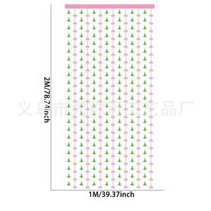Witch <b>Hat</b> <b>Rain</b> Curtain Decorations For Birthday Party Wall Hanging Die Cutting Design Green Pink Color Theme - Product Image 4