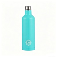 Bouteille à vin isotherme en acier inoxydable 304 de qualité alimentaire de 500 ml, gourde portable isolée anti-fuite pour le camping, les pique-niques et les voyages en plein air
