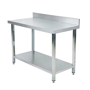 Mesa <span class=keywords><strong>de</strong></span> Trabajo <span class=keywords><strong>de</strong></span> Acero Inoxidable <span class=keywords><strong>de</strong></span> Grado Alimenticio con Patas <span class=keywords><strong>de</strong></span> Tubo Redondo para Uso Doméstico y Comercial, para un Manejo Seguro <span class=keywords><strong>de</strong></span> <span class=keywords><strong>Alimentos</strong></span> - Product Image 5