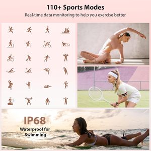 Phụ Nữ Mới Của Thông Minh HD Năng Động Quay Số Xem Tập Thể Dục Tracker 110 + Thể Thao Chế độ Trả Lời/Thực hiện Cuộc Gọi Ngủ/Sức Khỏe Tracker Chronograph - Product Image 6