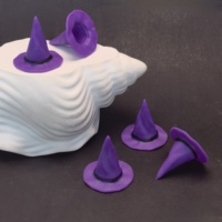 25mm Mini Sorcière Chapeaux Résine Miniatures Poupée Figurines pour Halloween Poupée Accessoires Slime Charms