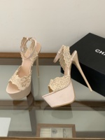 Chaussures à talons hauts de 16 cm/6,5 pouces avec lacets, plateforme et bride cheville, pour la danse sur barre, talons fins, sandales à talons pour femmes, tailles 35-42