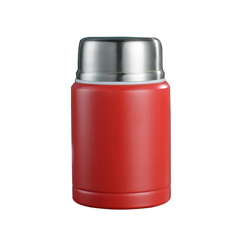 Reutilizável Duplo Murado Isolado Termos Food Jar 500ml Vácuo Aço Inoxidável Sopa Food Container Thermos para crianças escola Almoço