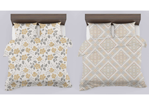Ready Ship High Quality 7-Piece Luxury Geometric Bedspread Set | Customized Size Bedskirt Curtains Sheets | Printed Bedding - Product Image 2