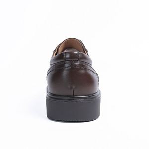 Manufacturer Custom Vintage Italy Genuine Leather Derby Shoes for Men <b>Brogue</b> Style Closed Slip-On for Business Party Daily Life - Product Image 3