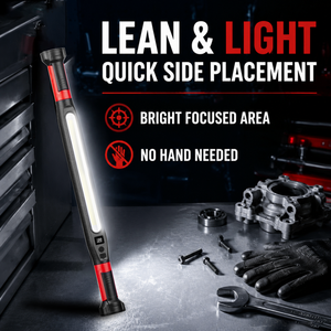 Lampe de travail portable magnétique COB à affichage numérique LED IP65 rechargeable 2000mAh avec avertissement SOS rouge, lampe d'inspection mécanique, camping - Product Image 4