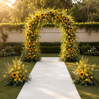 Lot de fleurs artificielles assorties en gros : tournesol jaune, tulipe, pétales de rose – Ensemble 3-en-1 pour centre de table de mariage, fête et décoration intérieure