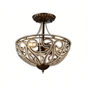 Drake <b>Crystal</b> Chandelier Bronze Round Pendant Light Large <b>Bowl</b> Shape E26 LED 2700K Warm White Indoor Lighting - Product Image 1