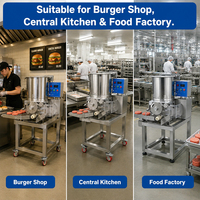 Nouvelle machine commerciale de fabrication de galettes de hamburger, équipement automatique de formage de viande, marque XIBAO, capacité de production de 2100 p/h, garantie 1 an