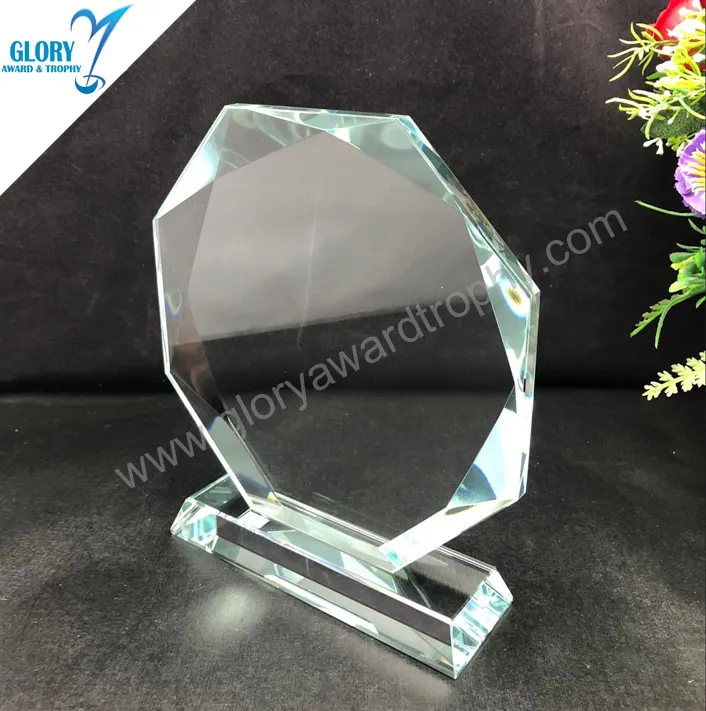Groothandel Beste Populaire Hot Selling Blank Octagon Zwemmen Voetbal 3D Gegraveerd Plaque Souvenir K9 Kristallen Trofee