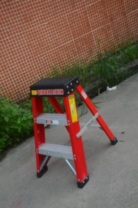 Một loại thợ điện hai mặt 12 bước sợi thủy tinh mở rộng thang bền nhôm cách nhiệt gấp thang công nghiệp - Product Image 6