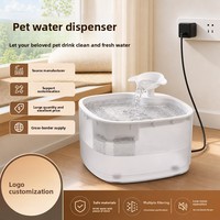 Fontaine à eau pour chat de style régulier, transfrontalière Chine, à circulation silencieuse, distributeur d'eau intelligent pour animaux de compagnie 650g