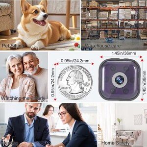 Caméra de sécurité domestique, version améliorée, mini caméra 1080p, économie d'énergie, vision nocturne Wifi, détection de mouvement, caméra de surveillance intelligente pour <span class=keywords><strong>nounou</strong></span> - Product Image 5