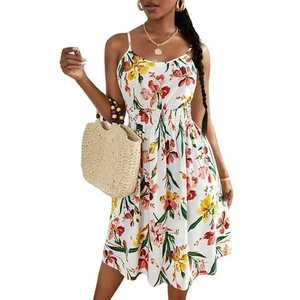 <span class=keywords><strong>Vestidos</strong></span> Casuales <span class=keywords><strong>Elegantes</strong></span> de Verano para <span class=keywords><strong>Mujer</strong></span>, Colores y Tallas Variadas, Otros Materiales, Venta al por Mayor, Vestido de Verano Sheines - Product Image 1