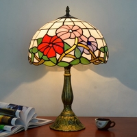 Lampe de chevet créative en verre teinté de style rural américain de 12 pouces, idéale pour restaurant, bar, ou comme cadeau d'art chaleureux pour mariage