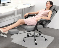 Style moderne 75x120 cm PVC Transparent chaise de bureau tapis mince antidérapant lavable résistant aux taches pour sols durs bureaux pour la maison