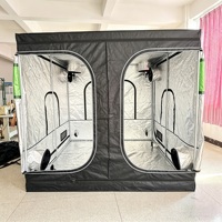 Serre de culture 8x8 (240x240x200cm) XXL pour plantes et champignons, grande serre hydroponique d'intérieur 2-en-1 en tissu Oxford 600D avec Mylar