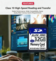 Tarjeta de Memoria TF OEM al por Mayor de Alta Velocidad Clase 10 CompactFlash 24*32mm 32GB Tarjeta SD para Cámaras Mini Unidad Flash USB