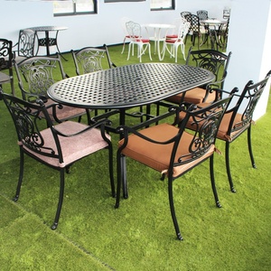 Meubles <span class=keywords><strong>de</strong></span> <span class=keywords><strong>jardin</strong></span> en fonte d'aluminium <span class=keywords><strong>de</strong></span> haute qualité pour patio extérieur, ensembles <span class=keywords><strong>de</strong></span> table et <span class=keywords><strong>de</strong></span> chaises - Product Image 6
