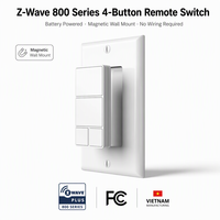 Commutateur intelligent Z-Wave, télécommande murale, contrôleur de lumière sans fil, portée de 30 à 100m, pour Google Home Alexa Smart Home