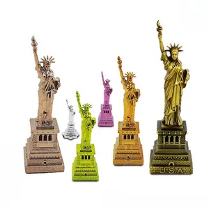 SE7ART.<span class=keywords><strong>COM</strong></span> Modèle de la Statue de la Liberté, monument américain, en métal bronze électroplaqué, décoration de table 3D, objet de collection - Product Image 1