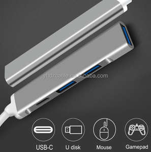 All'ingrosso della fabbrica Dock di espansione USB Splitter HUB 3.0 mozzo 4 porte <span class=keywords><strong>tipo</strong></span> C Dock di espansione in lega di alluminio - Product Image 5